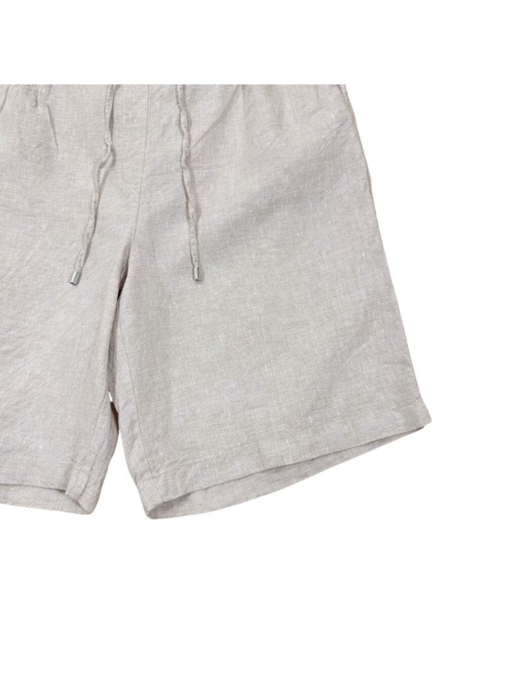 Chico’s – Women’s Beige 100% Linen Pull-On Bermuda Shorts – Size M - Picture 5 of 11